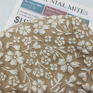 Tissu jacquard 100% polyester de haute qualité, relief tridimensionnel, dentelle en mousse florale, matériau textile de qualité supérieure et bon marché - Product Image 4