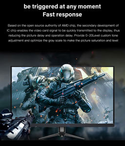 Vente directe d'usine, moniteur de jeu sans cadre plat 27 pouces 1k 100Hz, temps de réponse rapide, moniteur de bureau - Product Image 6
