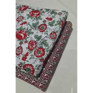 Tela floral de algodón orgánico, estampada a mano y con serigrafía multicolor, textil indio para prendas y bolsos. - Product Image 4