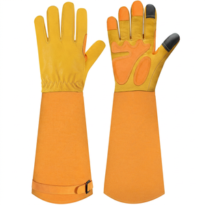 Guantes Largos de Cuero para Jardín para Mujer, Guantes Resistentes para Trabajos Pesados, Guantes de Trabajo para Desherbar, Plantar en el Jardín, Los Mejores Regalos de Jardinería para Jardineros - Product Image 1