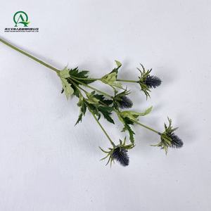 Chardon artificiel Spray Real Touch <span class=keywords><strong>Eryngium</strong></span> <span class=keywords><strong>Foetidum</strong></span> Simulation Houx de mer pour Bouquet de mariage Pièce maîtresse Décoration de la maison - Product Image 4