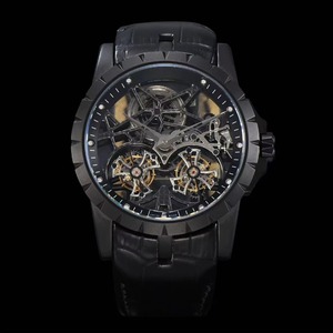 Mature High-end Business Luxury Sapphire Crystal Men's Rose Gold Double Tourbillon <b>Automatic</b> Mechanical Sports Watch - Product Image 1