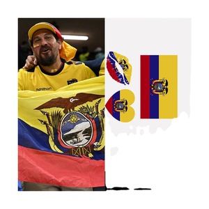 Haute Qualité Personnalisable Football Match Cheer Drapeau et Fête De Vacances Parade Visage Autocollants Équateur En Gros Tatouage Autocollants - Product Image 2
