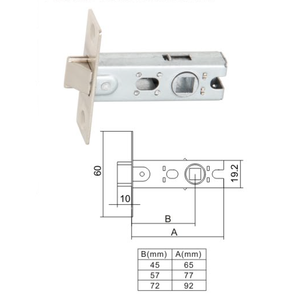 Serrure de <span class=keywords><strong>porte</strong></span> tubulaire cylindrique de taille britannique pour les marchés OEM en gros au Royaume-Uni, idéale pour les portes de couloir et de passage - Product Image 3