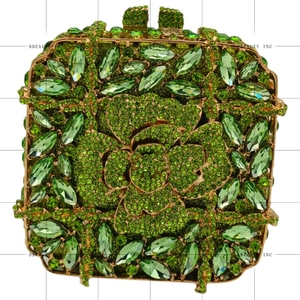 Pochette de Soirée Carrée Opulente pour Femme avec Strass Floraux Scintillants et Cristaux – Idéale pour Fiançailles et Anniversaire - Product Image 2