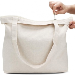 Sac fourre-tout en toile de coton pour femmes, originalité 2025, avec logo personnalisé imprimé, style pliable, fermeture à bandoulière, pour cadeaux et promotions - Product Image 1