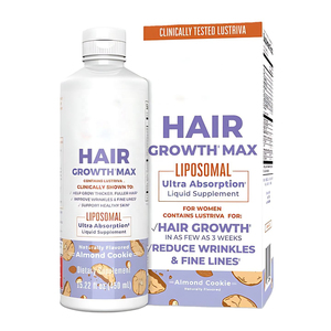 Liquide oral biotine bio pour la croissance des cheveux pour femmes, marque privée, 450 ml, saveur biscuit aux amandes violettes, pour le soin de la croissance capillaire - Product Image 2