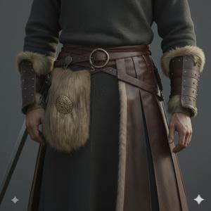 Bolsa de Piel Sintética Estilo Vikingo Nórdico Medieval, Bolsa con Cordón, Monedero Portátil, Accesorios de Disfraces para Halloween, TV y Cine - Product Image 2