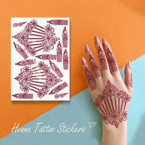 Ungiftige Tinte Mehndi Design Temporäre Henna Tattoo Aufkleber Wasserdicht Einfach auftragen