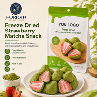 Gefreeze-droogde aardbeienmelkpoeder Matcha knapperige fruitsnack 38g 12 maanden houdbaarheid kant-en-klaar dessert topping OEM Private