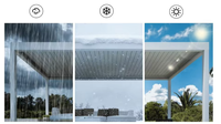 Pergola à toit à lamelles en aluminium sur mesure pour patio résidentiel, bord de piscine et zones de repas en plein air