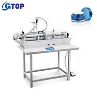 GTOP 10-100ml Équipement de remplissage semi-automatique pour liquides, détergents, shampoings, cosmétiques, pâtes, toners, huiles essentielles et miel