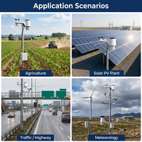 Sensor Meteorológico IoT Compacto 8 en 1, Ble 5.0, Ultrasónico, Velocidad y Dirección del Viento, Temperatura, Humedad, Lluvia, Estación Meteorológica Agrícola