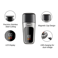 Tondeuse à cheveux HTC AT-119 3 Seconds Travel Lock T-Blade pour hommes, charge Type-C, petite et puissante