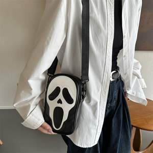 Sac à Bandoulière Vintage Crâne Halloween Drôle et Adorable Design Fantôme Diable en Cuir PU, Sacs à Main Tendance pour Femmes Hommes Filles Garçons - Product Image 5