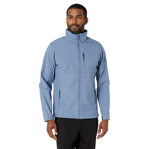 Waterproof Windproof <b>Canvas</b> Softshell Jacket for Men Stand Collar Front Logo Breathable Fabric for Daily Work Outdoor Travel - Product Image 1