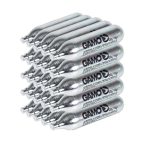 Recharges CO2 12g Gamo – Lot De 5 Cartouches Pour Carabines à Air Comprimé