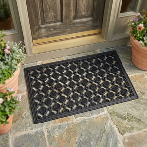 Rectangle Pin <b>Mat</b> Design Machine Made Flower Style Rubber Stair <b>Mat</b> Anti Slip Washable Durable Eco-Friendly Outdoor Use Indus - Product Image 3