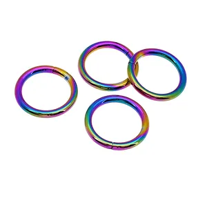 Heavy Duty 1 Inch Rainbow Metal O Ring Hardware Bags Circle Ring Bag Parts Accessories