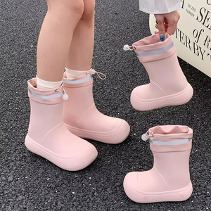 XIXITIAO Qualidade Durável Mulheres Crianças Eva Rain <span class=keywords><strong>Boots</strong></span> Anti-Slip Soft Water Shoes Waterproof Toddler Rain <span class=keywords><strong>Boots</strong></span> para Pais Crianças - Product Image 2