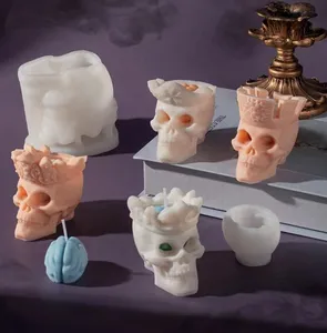 Halloween Terror Army Series 3D Silicone Mold Candle Mold King Aromatherapy Wax Mold Candle Making