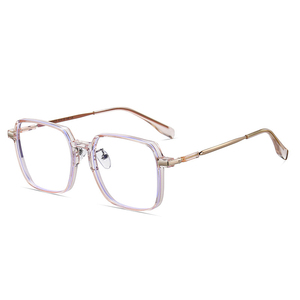 Retro Large Frame <strong>Korean</strong> Anti-Blue Light Optical <strong>Glasses</strong> Men and Women Metal <strong>Glasses</strong> Frame Wholesale - Product Image 6