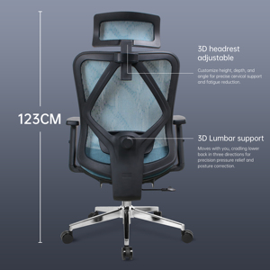 एर्गोनोमिक कार्यालय की अध्यक्ष पूर्ण जाल एर्गोनोमिक कुर्सी के लिए पूर्ण जाल एर्गोनोमिक कुर्सी के लिए हेडरेस्ट ब्यूरो - Product Image 5