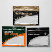 Sacs refermables personnalisés en plastique souple transparent pour appâts de pêche, leurres, hameçons, sacs en Mylar