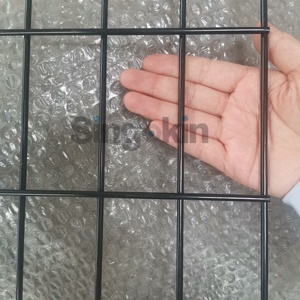 50x50mm 200X50mm Aperture <strong>Black</strong> Powder Coated Welded <strong>Gabion</strong> Box Stone Cage for Retaining Wall - Product Image 5