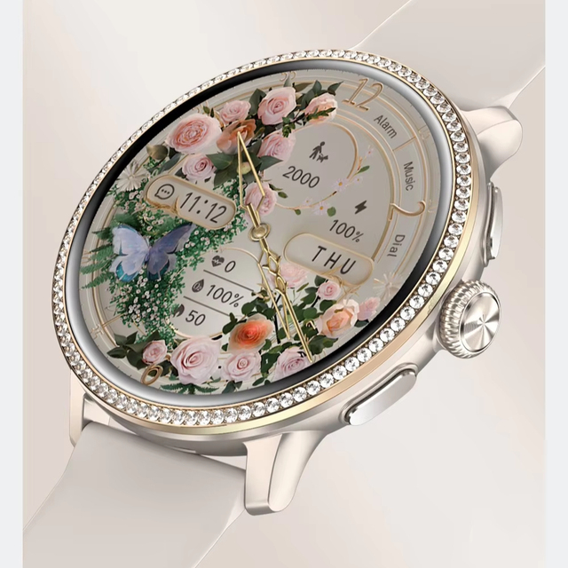 Lady Android Smart Watch Global Version 4G/5G SIM Card IP67 Sport Health Rotate Camera GPS Heart Rate Monitor AMOLED HD Screen