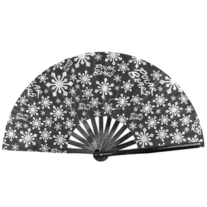 Abanico Plegable Grande de Bambú Blanco Pintado con Diseño de Pirámide para Hombres/Mujeres, Ideal para Tai Chi/Kung Fu Chino, Fiestas EDM, Conciertos y Juegos de Rol - Product Image 4