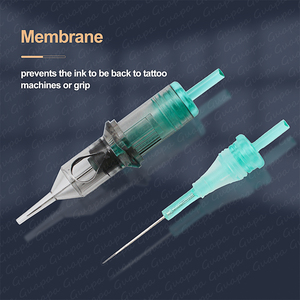 Cartuchos de tatuaje cónicos largos verdes Guapa maquillaje permanente <span class=keywords><strong>Nano</strong></span> <span class=keywords><strong>agujas</strong></span> cuero cabelludo micropigmentación <span class=keywords><strong>agujas</strong></span> cartucho sombreadores redondos - Product Image 4