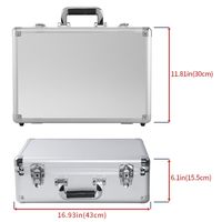 Échantillon gratuit Boîte de transport rigide en aluminium personnalisée avec insert en mousse DIY Boîte de transport verrouillable pour instruments, outils et accessoires