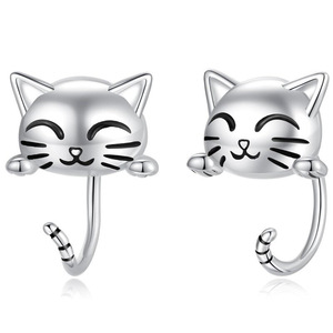 Aretes de Gato Sonriente para Mujer, Diseño Minimalista y Dulce, para Uso Diario en la Oficina, Regalo para Fiestas, Accesorios - Product Image 6