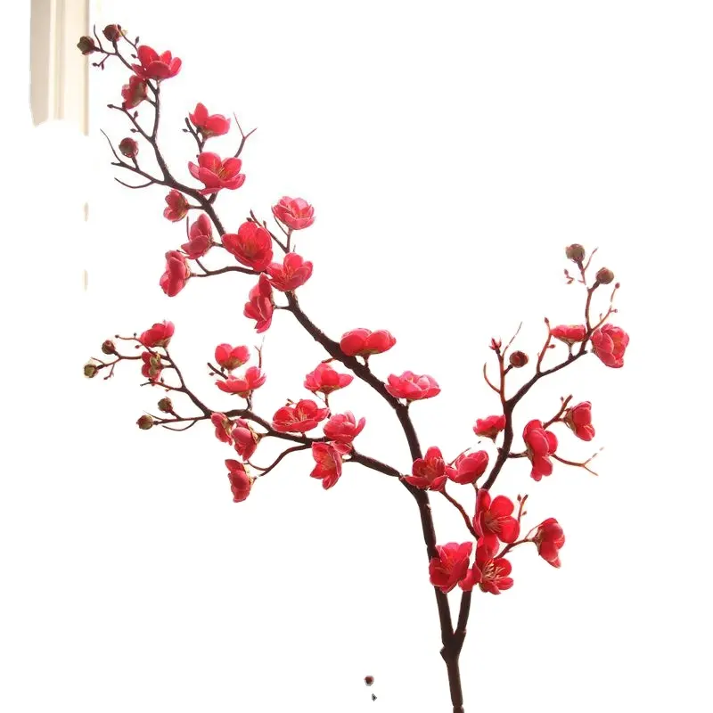 Chinese Pastoral Plum Blossom Simulation Flower Classical Peach Blossom Home Decoration Wall Fake Flower