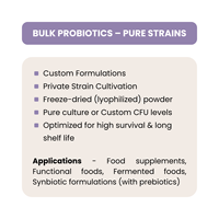 Probiotiques LMG 13208 Bifidobacterium Breve en vrac en gros sans OGM végétalien probiotique mélange intestin santé poudre 1kg sac pochette PL