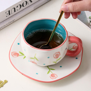 Envío Rápido, Juego de Tazas de Cerámica Hechas a Mano, Irregulares, 320 ml, Taza de Cerámica con Diseño de Nube Azul, Juego de Tazas de Café, Taza para Parejas, Regalo - Product Image 5