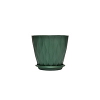 Piring Alas Pot Bunga Terlaris Desain Nordik Pola Gelombang Putih Tebal Ukuran Besar Cocok untuk Meja