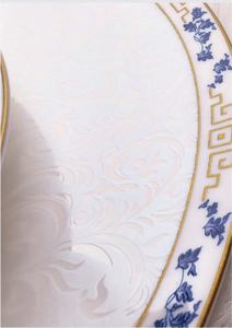 Service de table en porcelaine blanche à motif végétal, design chinois traditionnel, portable, en stock, comprend des bols et des tasses avec couvercles - Compatible lave-vaisselle - Product Image 6