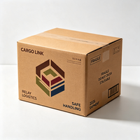 Boîte en carton ondulé robuste à double paroi avec logo personnalisé pour déménagement, stockage, vente en gros, commande en vrac, écologique