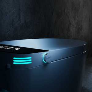 WC intelligent de luxe sans réservoir à panneau noir, à chasse automatique, à fixation au sol, avec siphon en S allongé, nouvelle arrivée 2026, haute qualité - Product Image 5