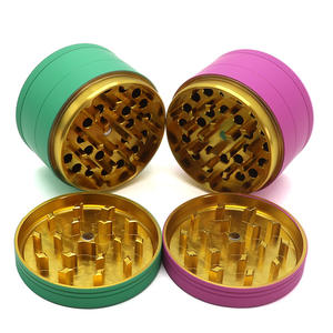 Finition mate 4 couches 63mm zinc herbe caoutchouc manuel métal broyeur à cigarettes plus doux céramique gomme brillant moderne 63mm aluminium - Product Image 1