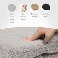 Bailey personnalisé fleurs en forme de poufs fausse fourrure de peluche gris fausse fourrure de peluche pliant stockage pouf dortoir salon