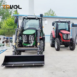 Tracteur agricole 4x4 de bonne qualité avec cabine, boîte de vitesses à navette et chargeur frontal, fabriqué en Chine - Product Image 2