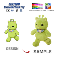 Boneka Kucing Berjalan Custom Berkualitas Tinggi, Boneka Anak Kucing Alien Hijau Hitam Calico, Mainan Isi Dakron, Hadiah Pereda Stres, Grosir