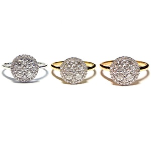 Joyería Personalizada de Hong Kong, Anillos de Oro Blanco y Amarillo Sólido de 18k con Diamantes Naturales, Diseño Clásico de Flores, para Compromiso, Boda, Fiesta, para Mujer - Product Image 4