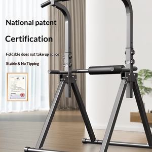 Adjustable Single <b>Pull</b> <b>Up</b> <b>Bar</b> Folding Parallel <b>Bar</b> Floor Type Home Gym Strength Training for Adults and Kids - Product Image 6