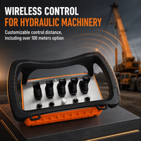 Kit de télécommande radio sans fil industrielle LCC 5 Joystick, récepteur moteur intégré pour camion-grue et engins de construction