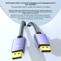 Câble DP haute définition en gros 1.4 pour ordinateur portable, ordinateur de bureau, moniteur, téléviseur, connexion DP haute définition, câble vidéo 8K