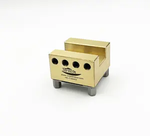 HPEDM supply square slot 54*20*12 mm brass electrode holder with chip hole for automatic production HE-E06453